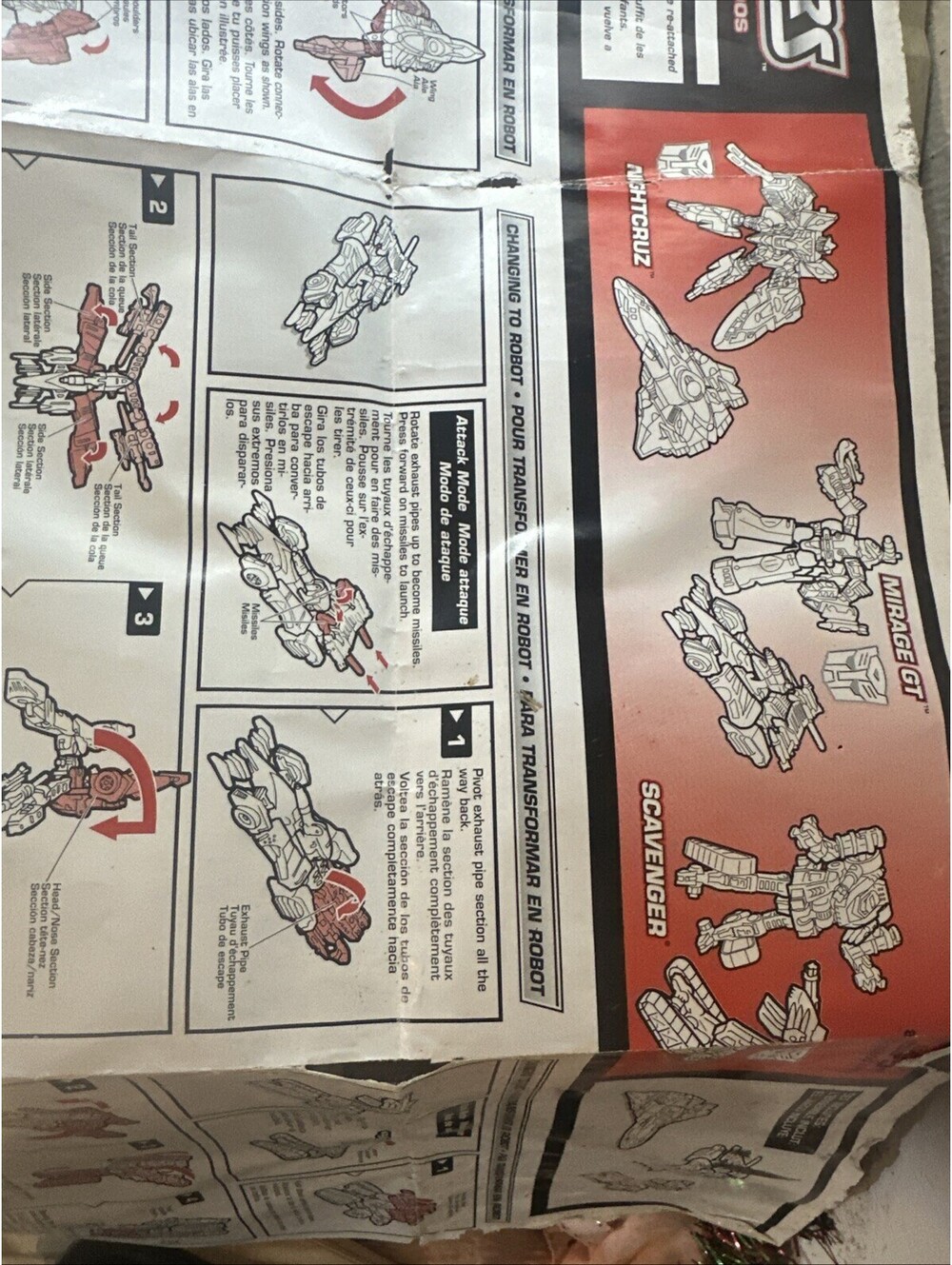 transformers robots in disguise RID mirage gt scavenger nightcruz Instructions
